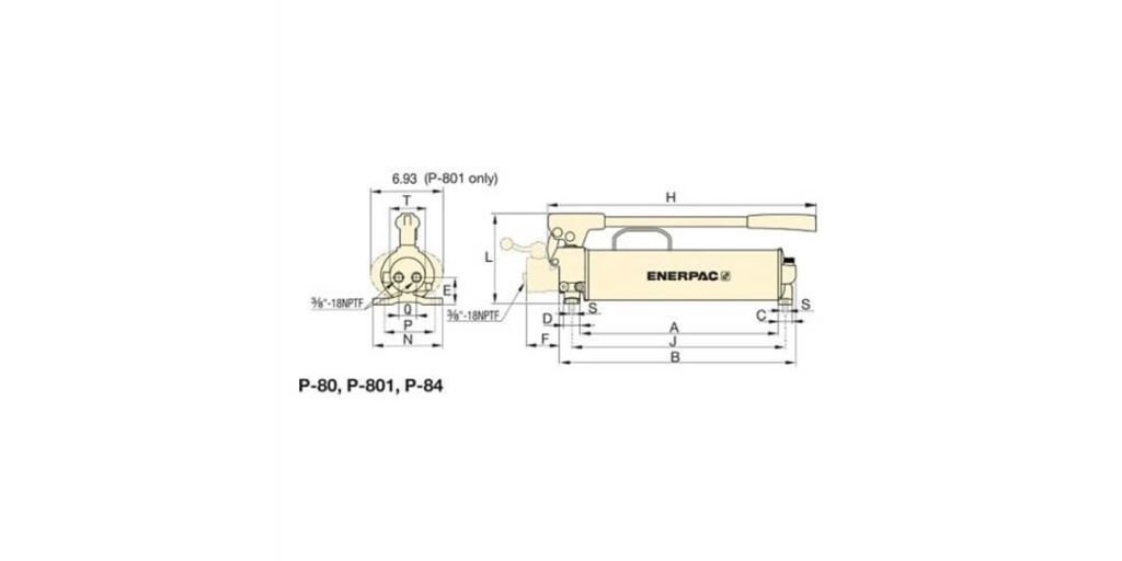 Hydraulic Hand Pump 700Bar/10.000Psi Enerpac P801 – Brewdets Karya Mandiri